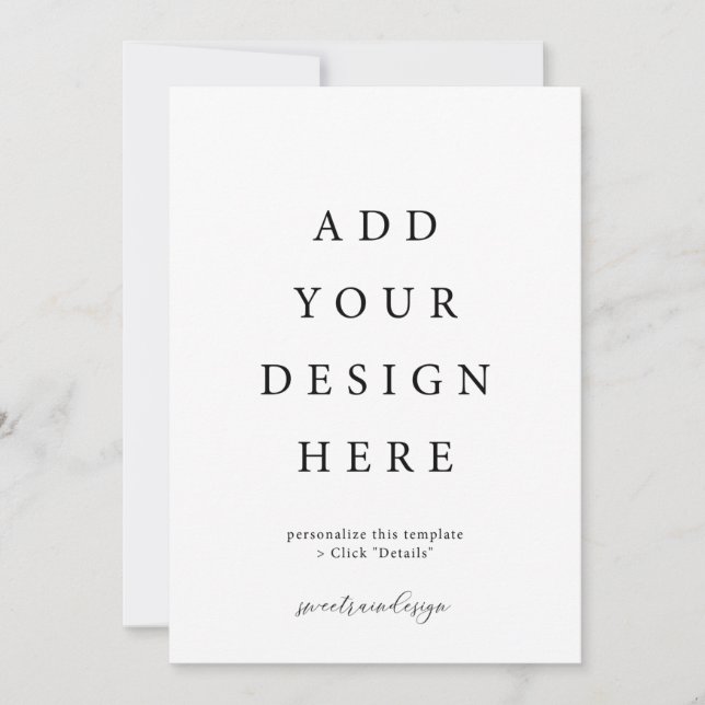 Cartões de Convite Chatos 5x7" (Frente)