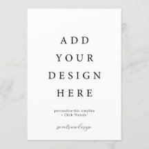 Cartões de Convite Chatos 5x7"