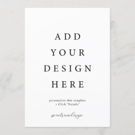 Cartões de Convite Chatos 5x7"