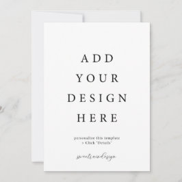 Cartões de convite de 5 x 7" com envelopes