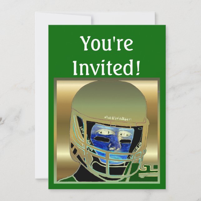 Cartões de Convite de aniversário de futebol para  (Frente)