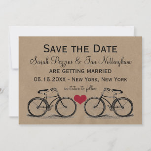 Cartões de Convite de Casamento Bicicleta Antiga S
