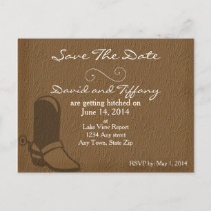 Cartões de Convite de Casamento de Botas de Cowboy