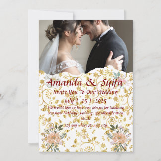 Cartões de Convite de Casamento Personalizados Ele