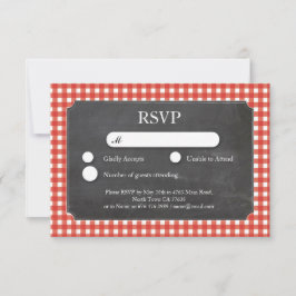 Cartões de Convite de Casamento RSVP em Quadro de 