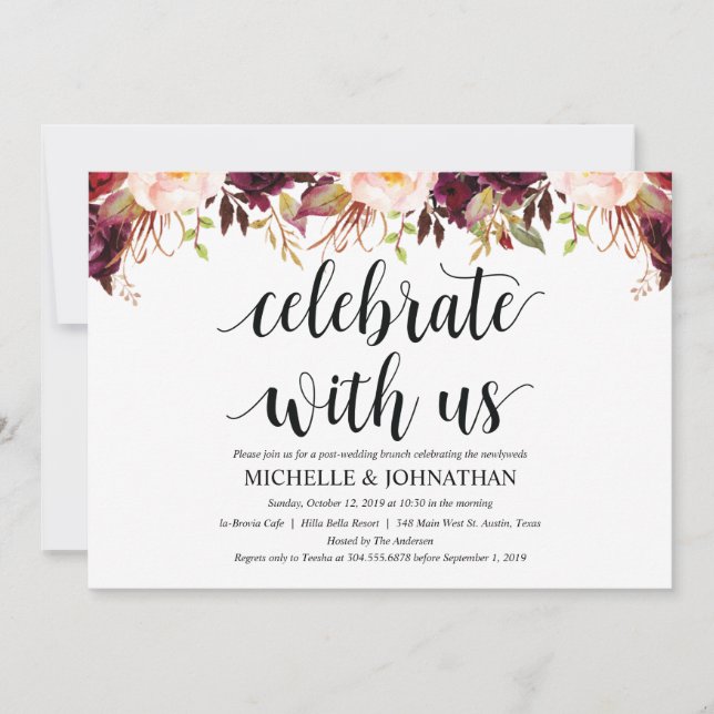 Cartões de Convite para Casamento de Posto Rustic  (Frente)