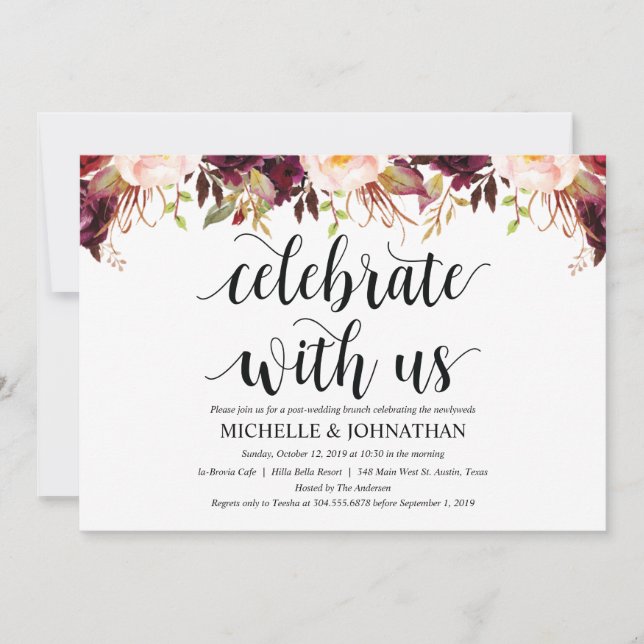 Cartões de Convite para Casamento de Posto Rustic  (Frente)