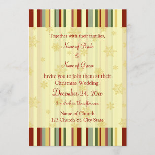 Cartões de Convite para Casamento Festivo Stripes