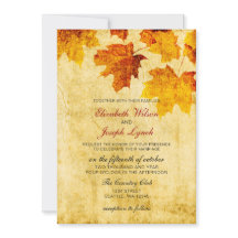 cartões de convite para casamentos outono