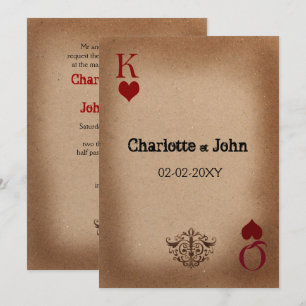 Cartões de Convite Rustic Las Vegas