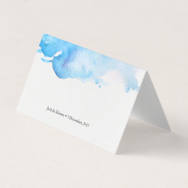 Cartões de cor aquosa azul | Cartões de Local de C