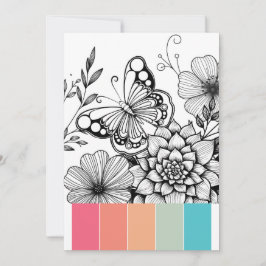 Cartões de Coração da Terapêutica com Borboletas