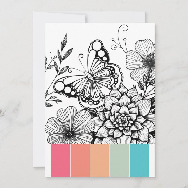 Cartões de Coração da Terapêutica com Borboletas (Frente)