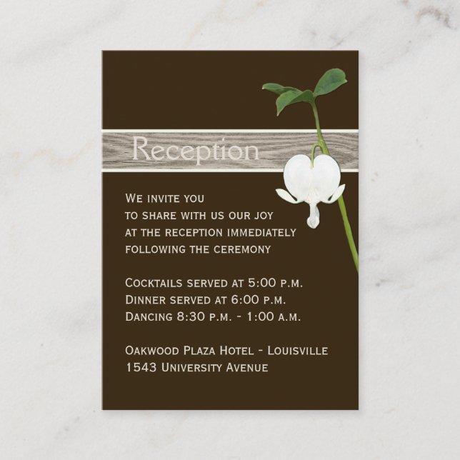 Cartões de Coração Marrom Vermelhos para Hemorragi (Frente)