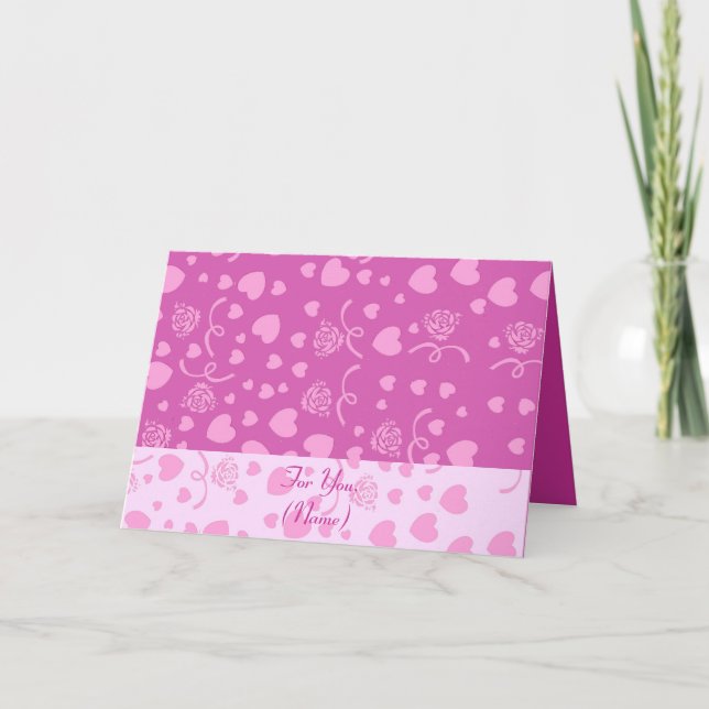 Cartões de Corações Adoráveis (Frente)