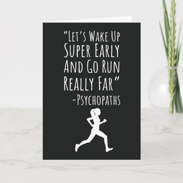 Cartões de Corredor Maratona Exercício Fitness Ao  (Frente)