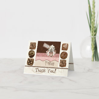 Cartões de correspondência para doces de chocolate