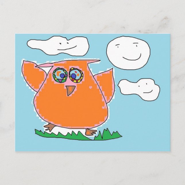 cartões de coruja de dia feliz (Frente)