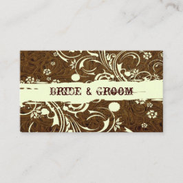 Cartões de couro castanho