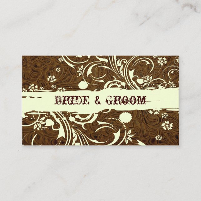 Cartões de couro castanho (Frente)