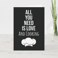Cartões de Cozinha Fofos Chef Cozinheiro Gastrônom