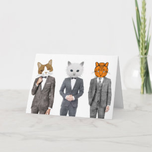 CARTÕES DE COZINHOS DE NASCIMENTO DE CARA DE GATO 