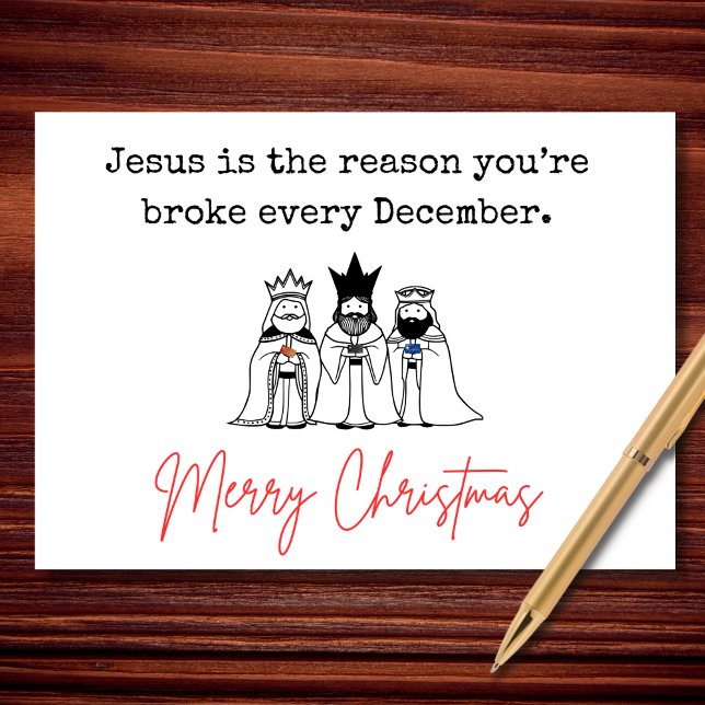 Cartões de Crédito Sábios Sarcásicos Natal (Every Christmas I’m like “Jesus, take the wheel”
because Capital One already took everything else. )