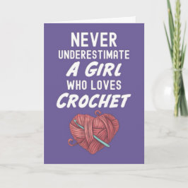 Cartões de Crochê Rosa Crocheteira Fazendo Crochê