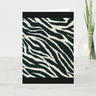 Cartões de Cumprimentos com Estampa de Zebra Preto