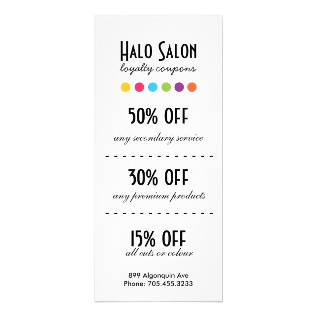 Cartões de cupom de lealdade (Frente)