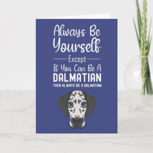 Cartões de dálmata fofos Cachorrinho azul engraçad