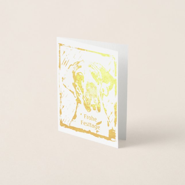 Cartões de Dane Dourados de Natal (Frente)