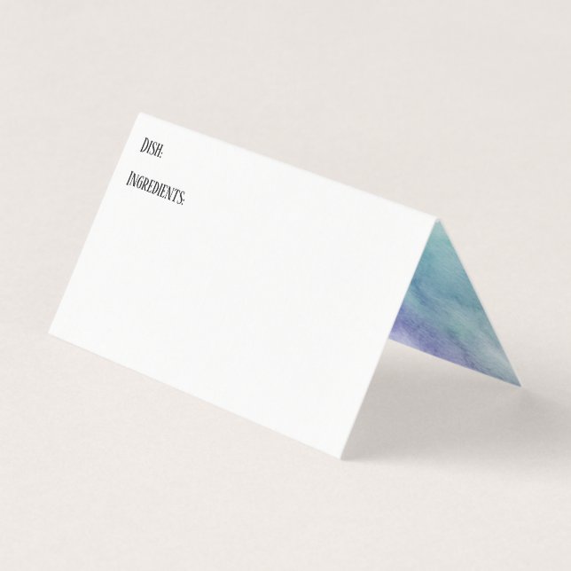 Cartões de Dentro de Receita de Turquesa e Lava Pú (Frente)