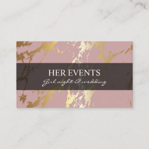 Cartões de Design Rosa Chic para Gerente de Evento