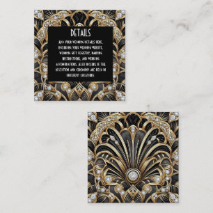 Cartões de Detalhes de Casamento Art Deco