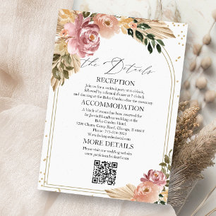 Cartões de Detalhes de Casamento Chic Boho