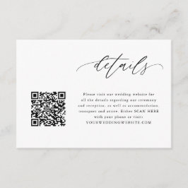 Cartões de Detalhes de Casamento do Código QR para