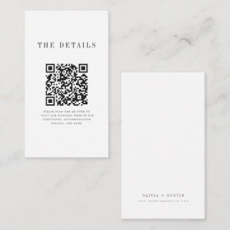 Cartões de Detalhes de Casamento Serif Modernos Mi