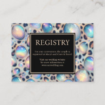 Cartões de Detalhes do Registro de Presentes Exóti