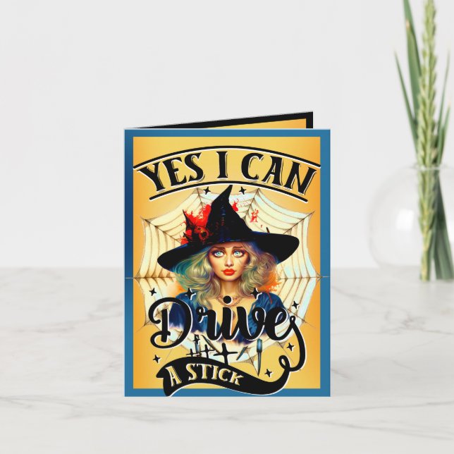 Cartões de Dia de as Bruxas engraçado retrorreflec (Frente)