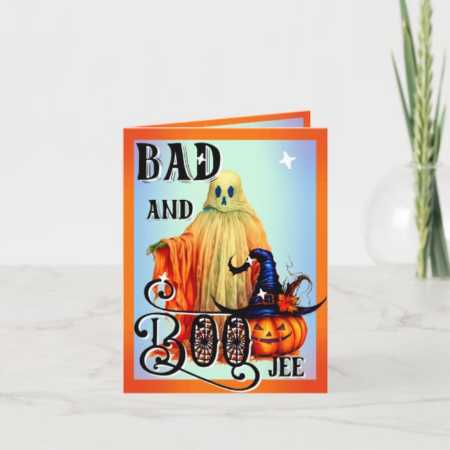 Cartões de Dia de as Bruxas engraçado retrorreflec (Frente)