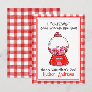 Cartões de Dia de os namorados de Gingham Gumballs