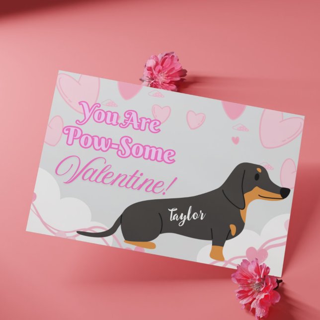 Cartões de Dia dos Namorados de Dachshund para Imp (Printable Dachshund Valentine's Day Cards - Custom)