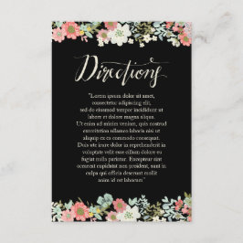 Cartões de Direção de Casamento de Fronteira Flora