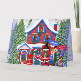 Cartões de Elfos do Papai Noel Miniatura