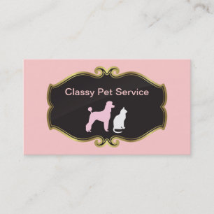 Cartões de empresa de serviços do animal de