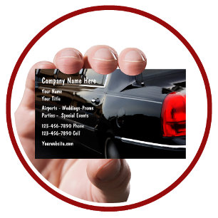Cartões de empresa de serviços do carro da