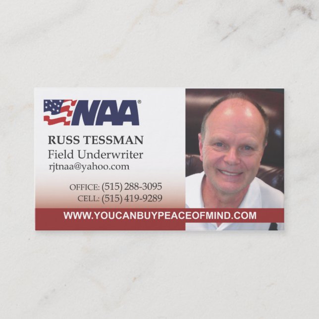 Cartões de empresa seguradora (Frente)