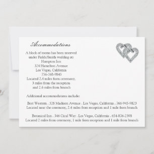 Cartões de Enclausuramento de Casamento Corações B