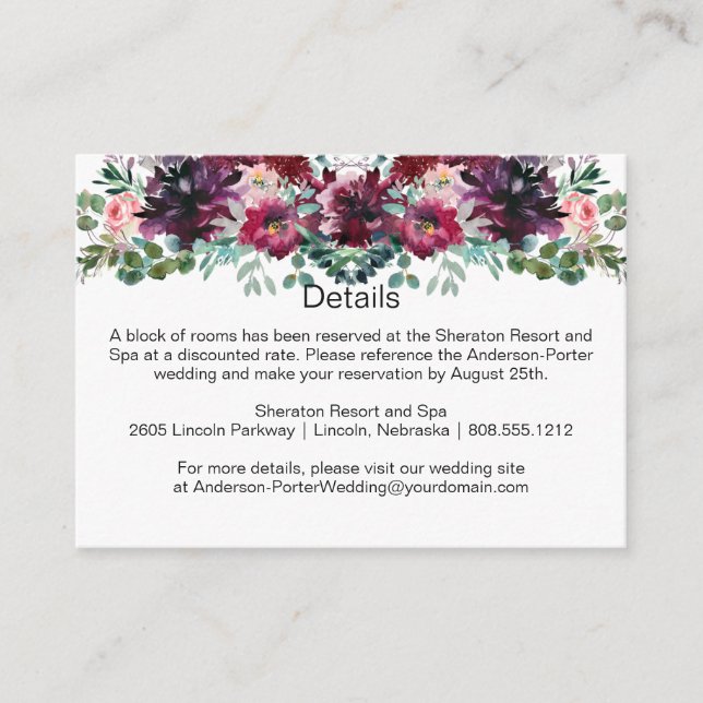 Cartões de Enclausuramento Spray Roxo Rosa Malva V (Frente)